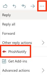 PhishNofity Outlook web access icon
